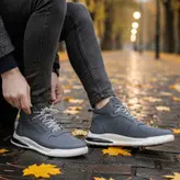 نیمبوت مردانه چرم طبیعی کد 00162 رنگ طوسی