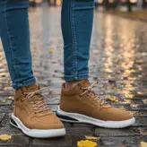 نیمبوت مردانه چرم طبیعی کد 00162 رنگ عسلی