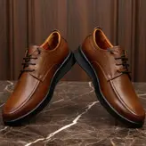 کفش روزمره مردانه چرم طبیعی کد 00219 رنگ عسلی