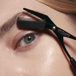 شانه و قیچی فلزی ابرو