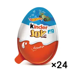 تخم مرغ شانسی کیندر جوی سری ماشین هات ویلز باکس 24 عددی kinder hot wheels