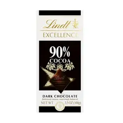 تابلت شکلات لینت با طعم شکلات تلخ 90 درصد (100 گرم) lindt