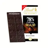تابلت شکلات لینت با طعم شکلات تلخ 78 درصد (100 گرم) lindt