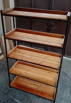 کتابخانه چوب و آهن مدل D14