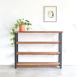 کتابخانه و دکور چوب و آهن مدل Stella (چوبی آهنی،آهن و چوب،چوب و آهن،آهنی چوبی،روستیک)