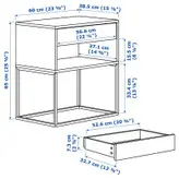 میز پاتختی چوب و آهن طرح IKEA تولید کیوود