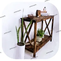 کنسول چوبی*میز کنسول تمام چوب روسی*آینه کنسول روستیک*میز کنسول اسپرت