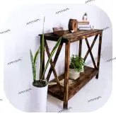 کنسول چوبی*میز کنسول تمام چوب روسی*آینه کنسول روستیک*میز کنسول اسپرت