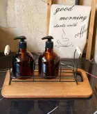 استند جا مایع جفتی ، استند جا مایع ، استند جا مایع جفتی دسته چوبی