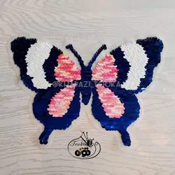 تکه دوزی پولک دار پروانه