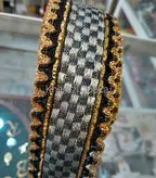 نوار ۴.۵ سانت مشکی طلایی