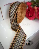 نوار ۴.۵ سانت مشکی طلایی