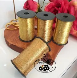 نخ گلابتون طلایی تیره