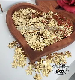 پولک گل طلایی ۵ پر