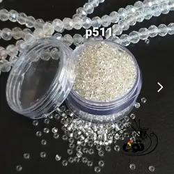 منجوق چک اصل سفید شیشه ای