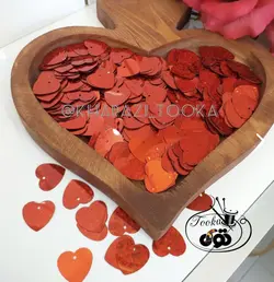 پولک قلب قرمز