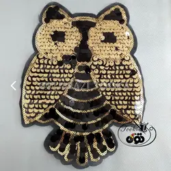 تکه دوزی پولک دو رو جغد