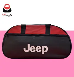 ساک ورزشی چرم سایز متوسط شیک و جادار jeep اسپورت زرد و قرمز