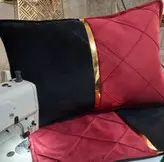 رو بالشتی مخمل و چرم و لمسه دوزی
