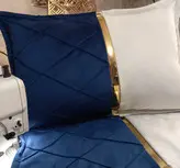 رو بالشتی مخمل و چرم و لمسه دوزی