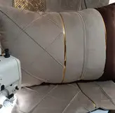 رو بالشتی مخمل و چرم و لمسه دوزی