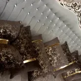 کوسن مبل مخمل طلاکوب بسیار شیک برند کوسن آذین