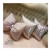 کوسن تر کیبی چرم راه راه