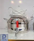 کتری قوری استیل ۶ لیتری شیردار کف چدن