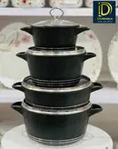 سرویس قابلمه چدن گرانیتی ۸ پارچه MG ضخیم