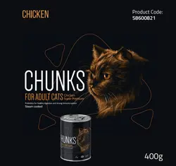 کنسرو گربه بالغ فیفورا مدل چانکی با طعم مرغ ۴۰۰ گرم