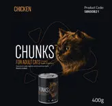 کنسرو گربه بالغ فیفورا مدل چانکی با طعم مرغ ۴۰۰ گرم