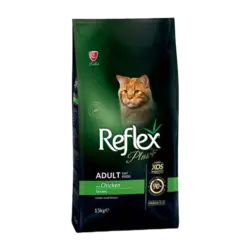 غذای خشک گربه بالغ رفلکس پلاس با طعم مرغ وزن 1 کیلوگرم ( بسته بندی در زیپ کیپ پت شاپ لئو )