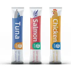 بستنی گربه N4P با طعم مرغ و ماهی سالمون و ماهی تن وزن 15 گرم