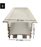 لاینر خطی توکار لبه دار 2ردیفه