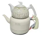 کتری قوری لوله دار نزاز 3 لیتری کد 2406 کرم