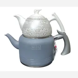 کتری قوری لوله دار نزاز 3 لیتری کد 2406 طوسی