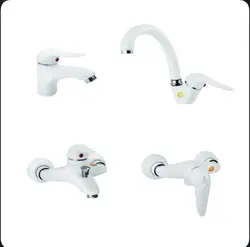 ست شیرآلات سفید آروین مدل راسا