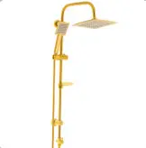 ست ۱۲ تکه شیرآلات طلایی قاجاری بامبو (ست کامل)