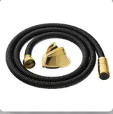 ست ۹ تکه شیرآلات مشکی طلایی قاجاری بامبو به همراه علم دوش شیپوری،فلاش تانک،جامایع و جای دستمال توالت با ارسال رایگان