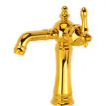 ست ۶ تکه شیرآلات طلایی فانتزی مدل تینا به همراه علم دوش دوکاره و شلنگ توالت