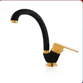 ست شیرآلات مشکی طلایی راهدانه مدل الماس(مجموعه ۴ عددی)