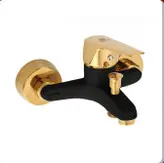 ست شیرآلات مشکی طلایی راهدانه مدل الماس(مجموعه ۴ عددی)