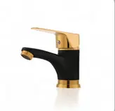 ست شیرآلات مشکی طلایی راهدانه مدل الماس(مجموعه ۴ عددی)