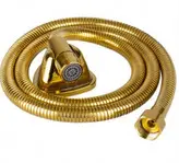 ست شش تیکه شیرآلات قاجاری بامبو طلایی(به همراه علم دوش دوکاره و شلنگ توالت)