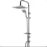 ست ۱۱ تکه شیرالات قاجاری بامبو کروم به همراه جامایع رویال تابان کروم‌و علم دوش استیل و شلنگ توالت و شیر توالت فرنگی و شیر روشویی اضافه