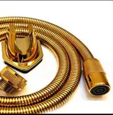 ست 6 تکه شیرآلات بامبو طلایی /دارای علم دوش استیل و شلنگ توالت/ارسال رایگان و فوری