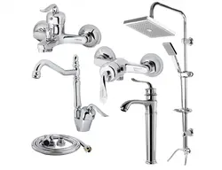 ست ۶ تکه شیرآلات قاجاری بامبو با روشویی بلند و ارسال رایگان