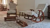 صندلی راک با جلو پاپی و کوسن