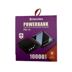پاور بانک اصلی لیزا و گری مدل PB15 ظرفیت 10000 میلی آمپرساعت
