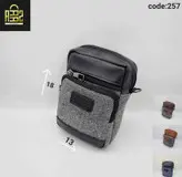کیف دوشی کتان مردانه کد 257